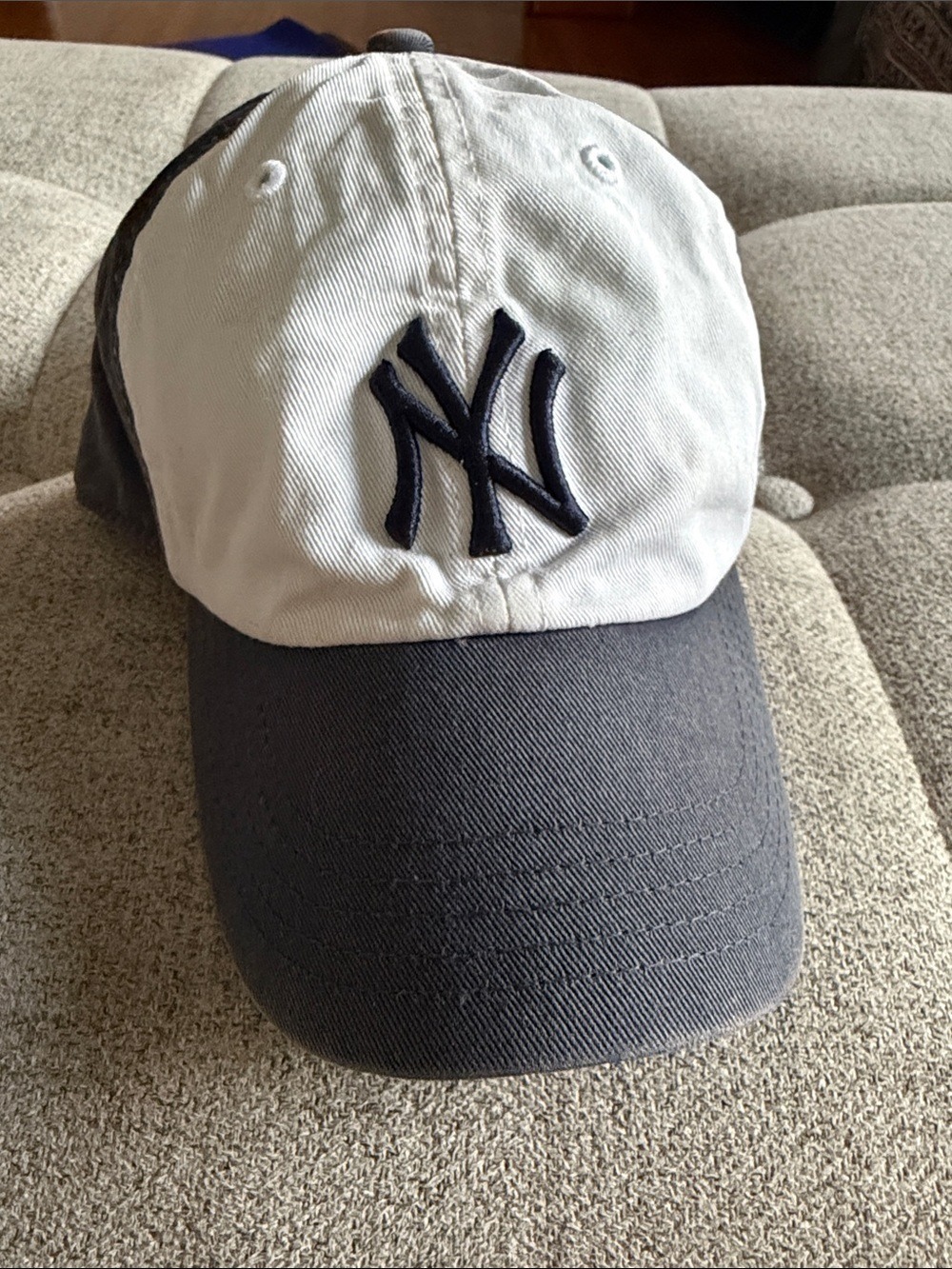 47 Brand New York Yankees Youth Adjustable Baseball Cap White Gray